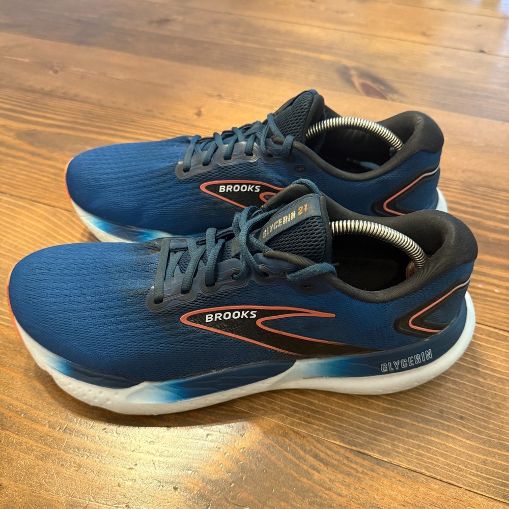 Brooks Glycerin 21 Running Shoes Sneakers 1104191D474 Super Blue Mens Size‎ 13 D